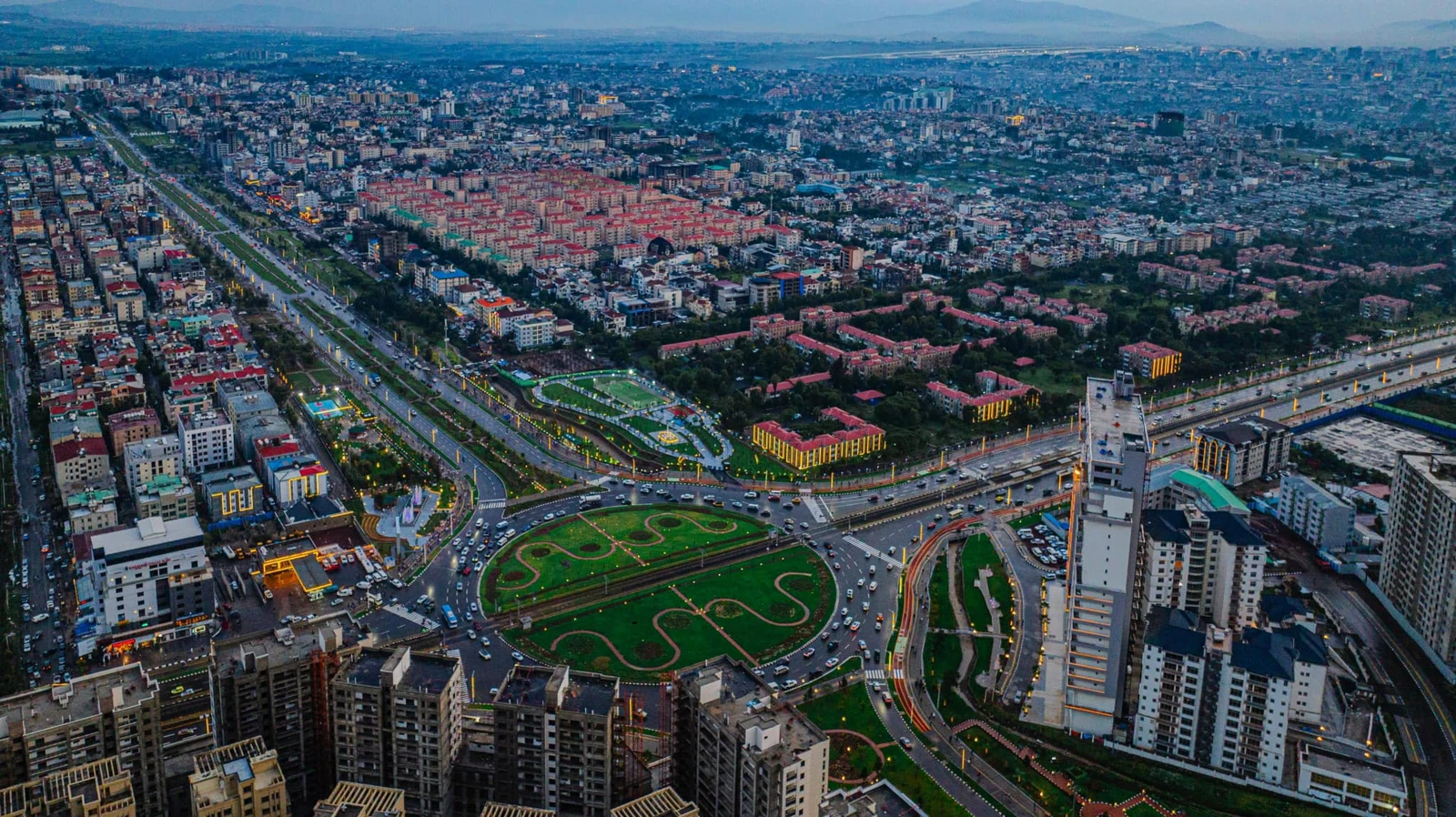 Addis Ababa city view photographed in 2024