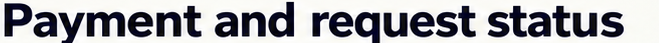 Payment and request status