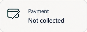 Payment: not collected.